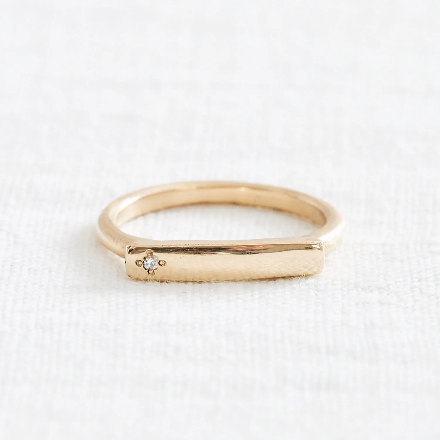 Message Ring - Single Diamond