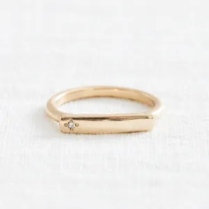 Message Ring - Single Diamond