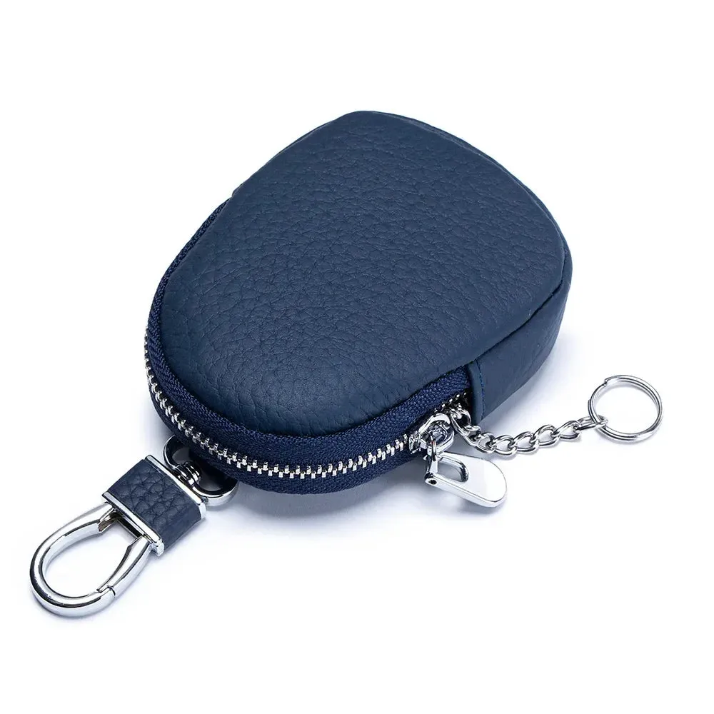Mini Leather Coin Purse with Key Ring