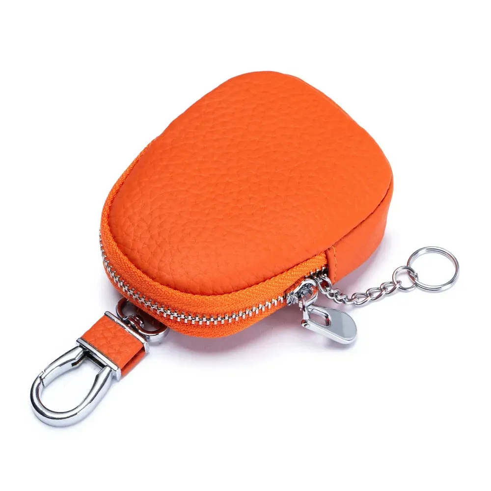 Mini Leather Coin Purse with Key Ring