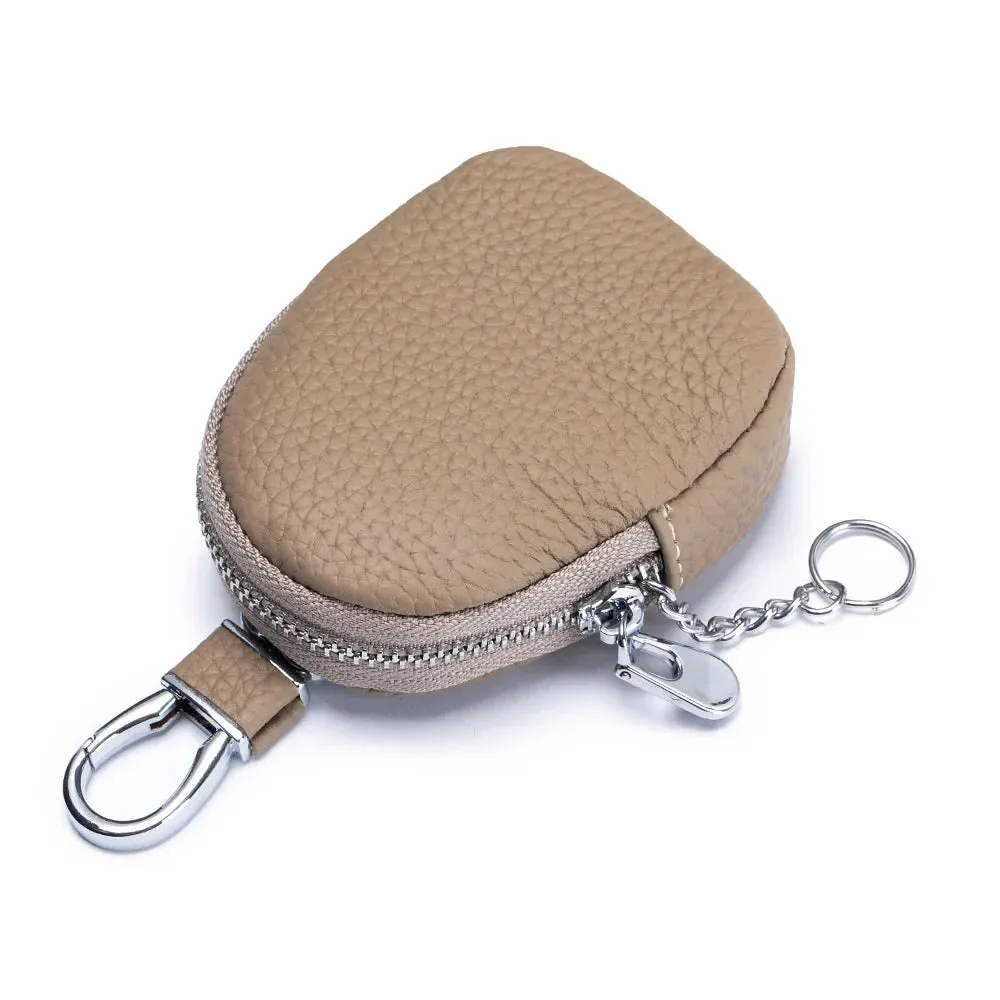 Mini Leather Coin Purse with Key Ring