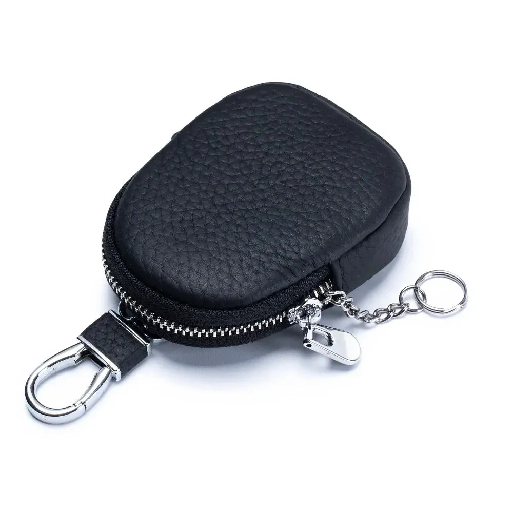 Mini Leather Coin Purse with Key Ring