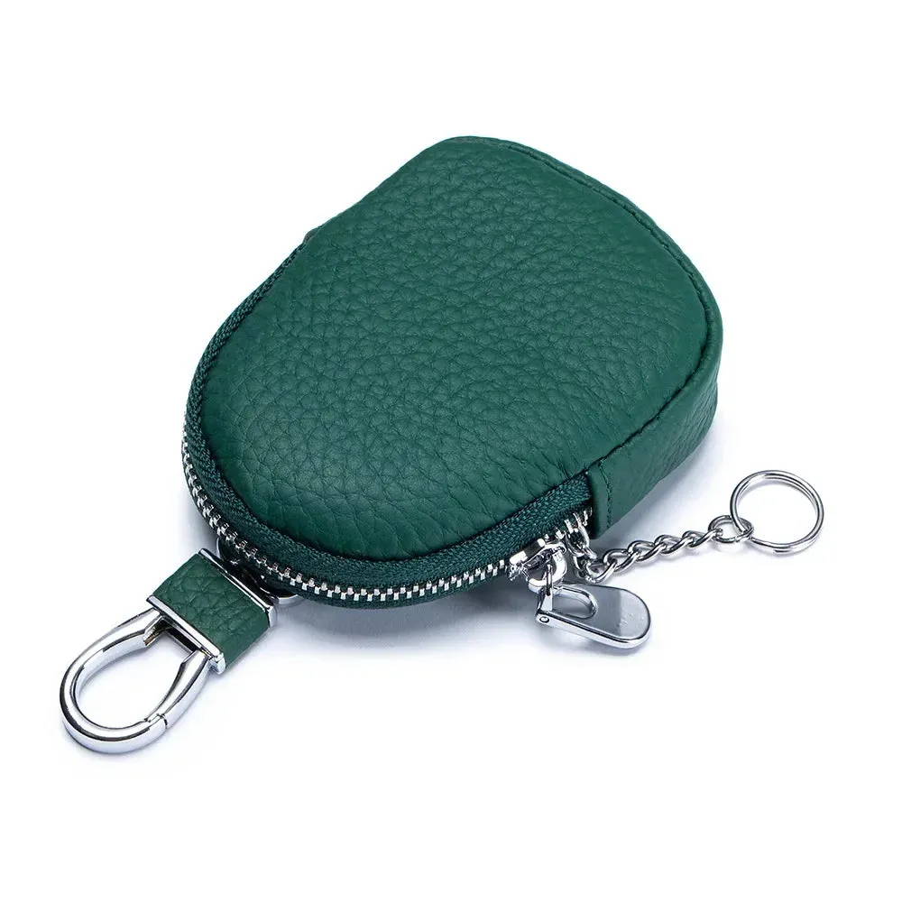 Mini Leather Coin Purse with Key Ring