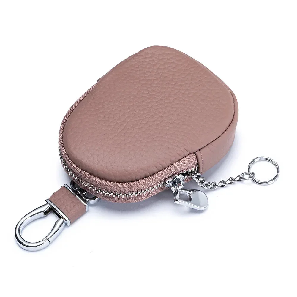 Mini Leather Coin Purse with Key Ring