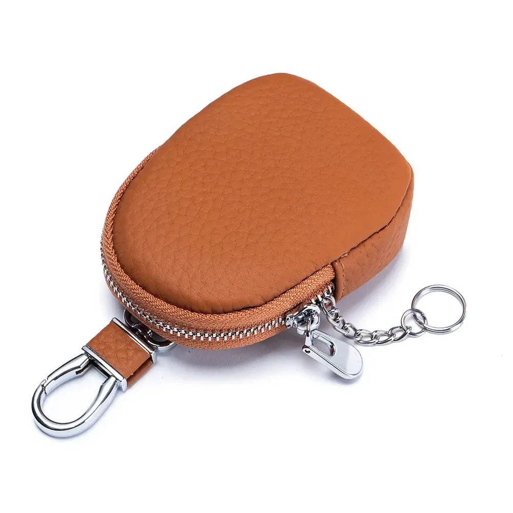 Mini Leather Coin Purse with Key Ring