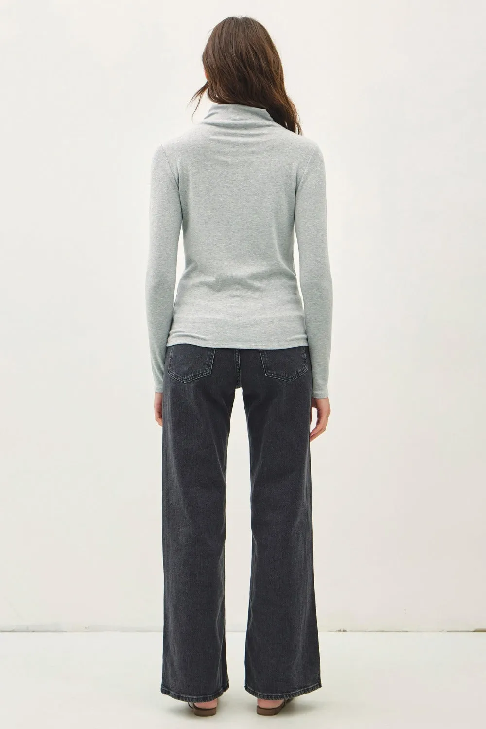 Mock Neck Long Sleeve T-Shirt