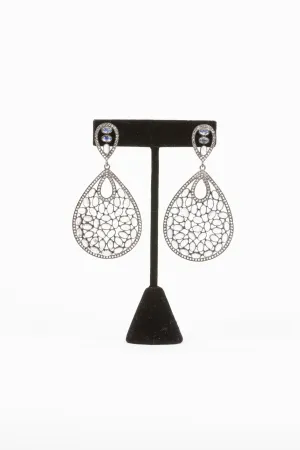 Moonstone and white topaz earrings