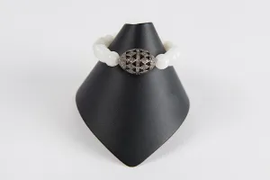 Moonstone with pave diamond bead