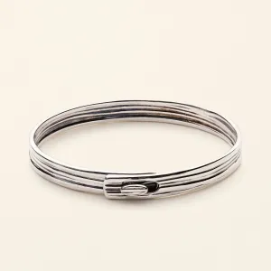 MULLL- click bracelet in shiny polished oxidized silver