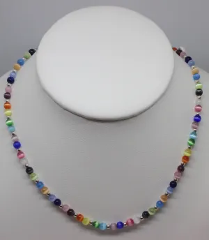 Multi Color Fiber Optic Necklace (4mm)