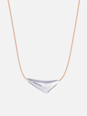 Muska Pendant/Beige Leather/Shiny
