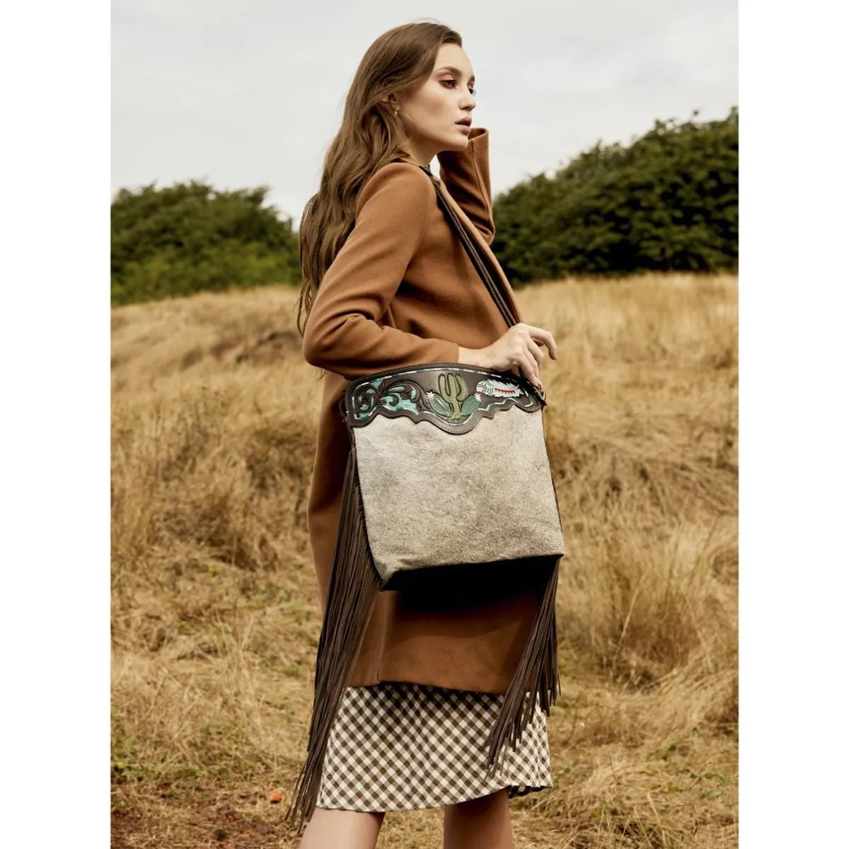 Myra Bag Crown Hand Tooled Bag