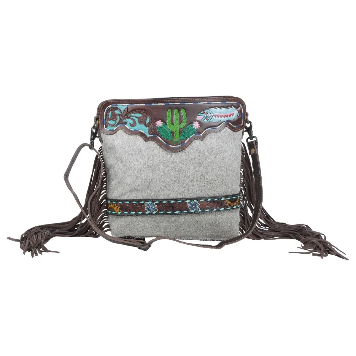 Myra Bag Crown Hand Tooled Bag