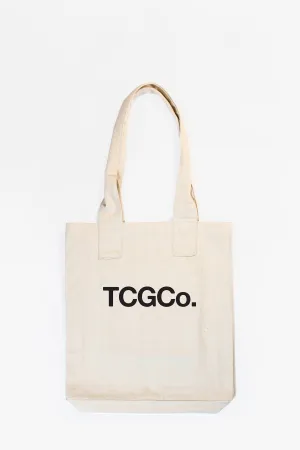 Natural 100% Recycled Cotton Everyday Tote - TCGCo Logo