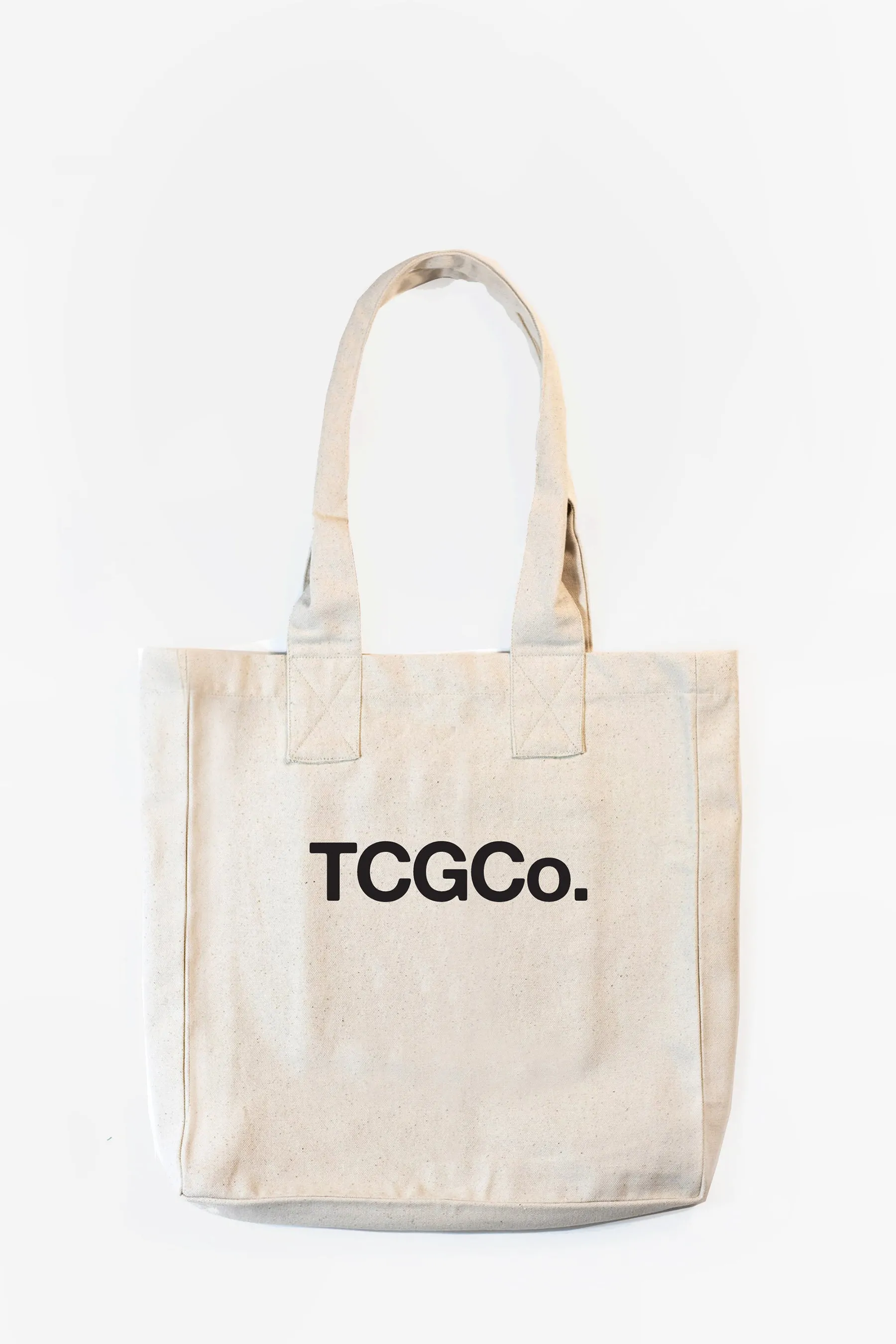 Natural 100% Recycled Cotton Everyday Tote - TCGCo Logo
