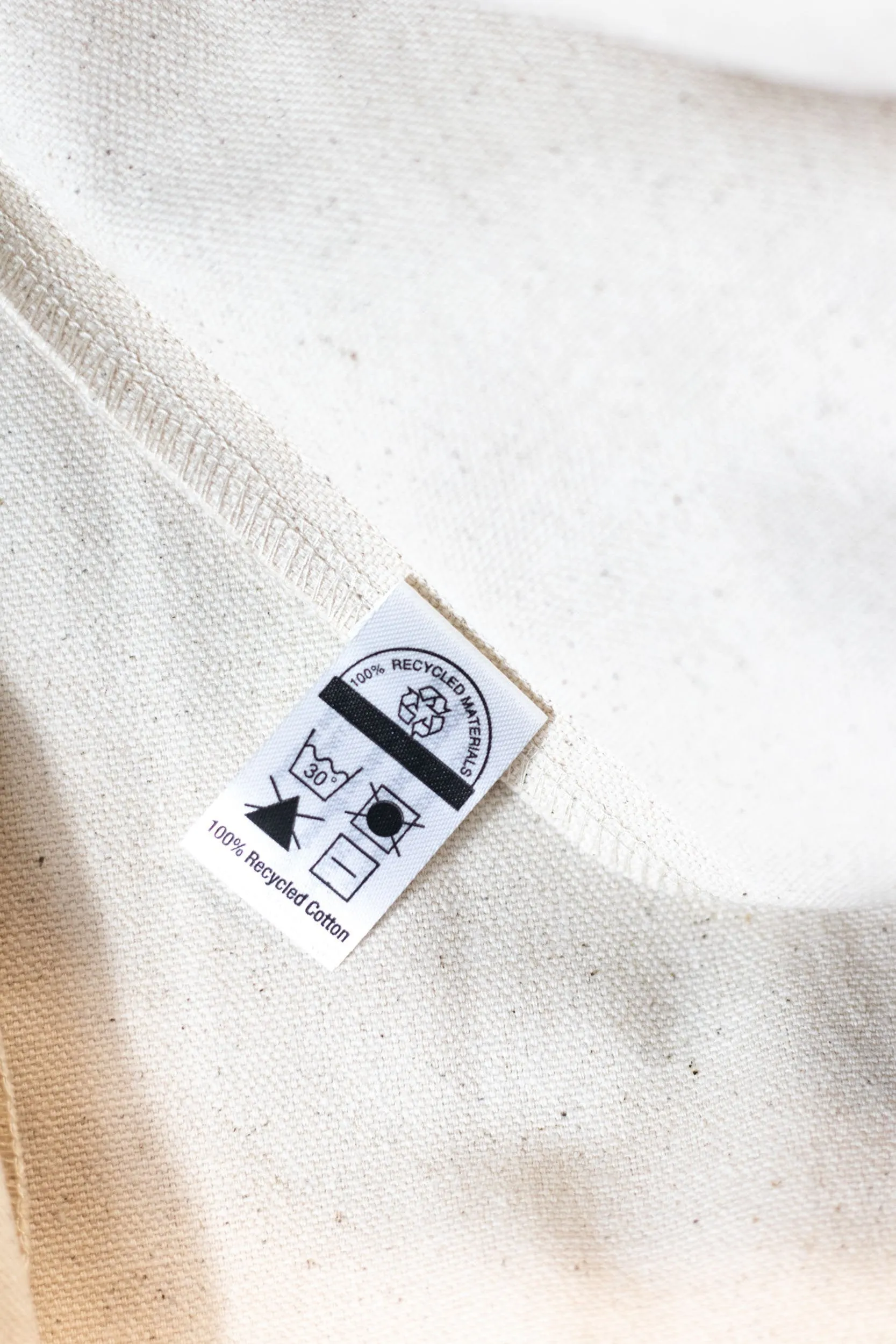 Natural 100% Recycled Cotton Everyday Tote - TCGCo Logo