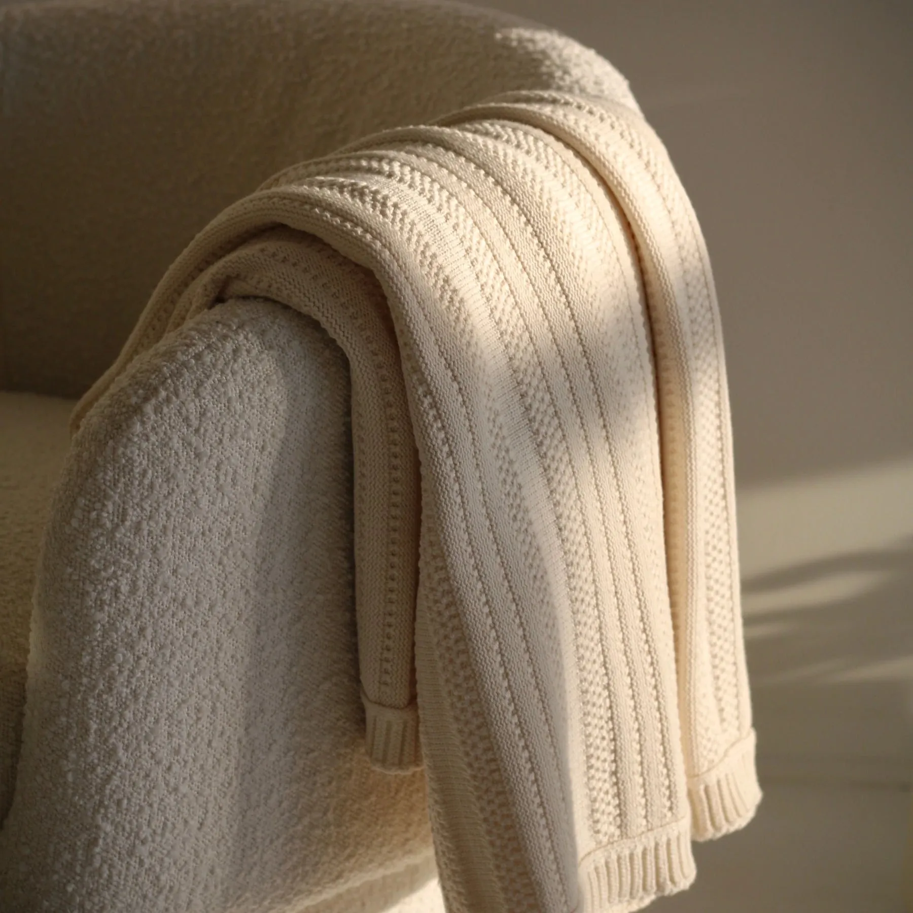 Natural Stripes Throw