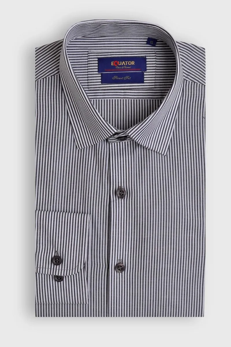 NAVY PINSTRIPE SHIRT