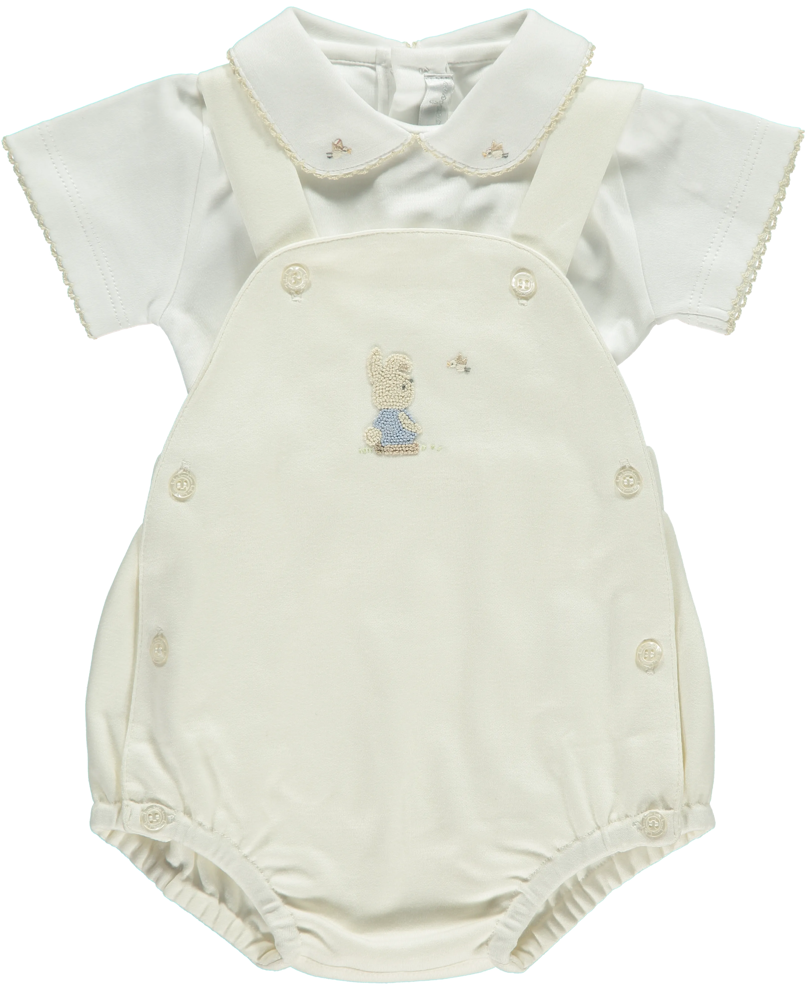 Neutral -2 Piece Dungaree Set