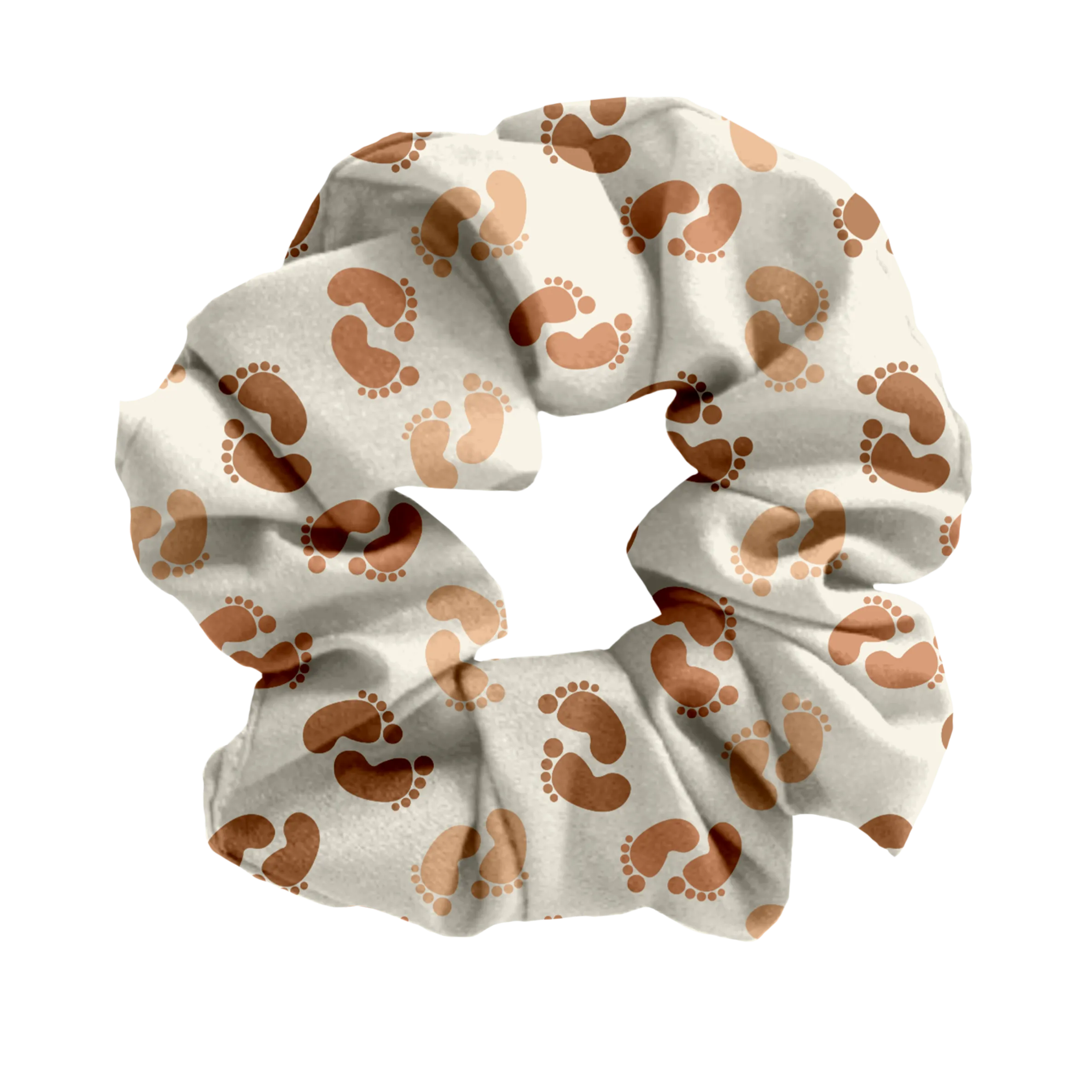Neutral Baby Feet Scrunchie