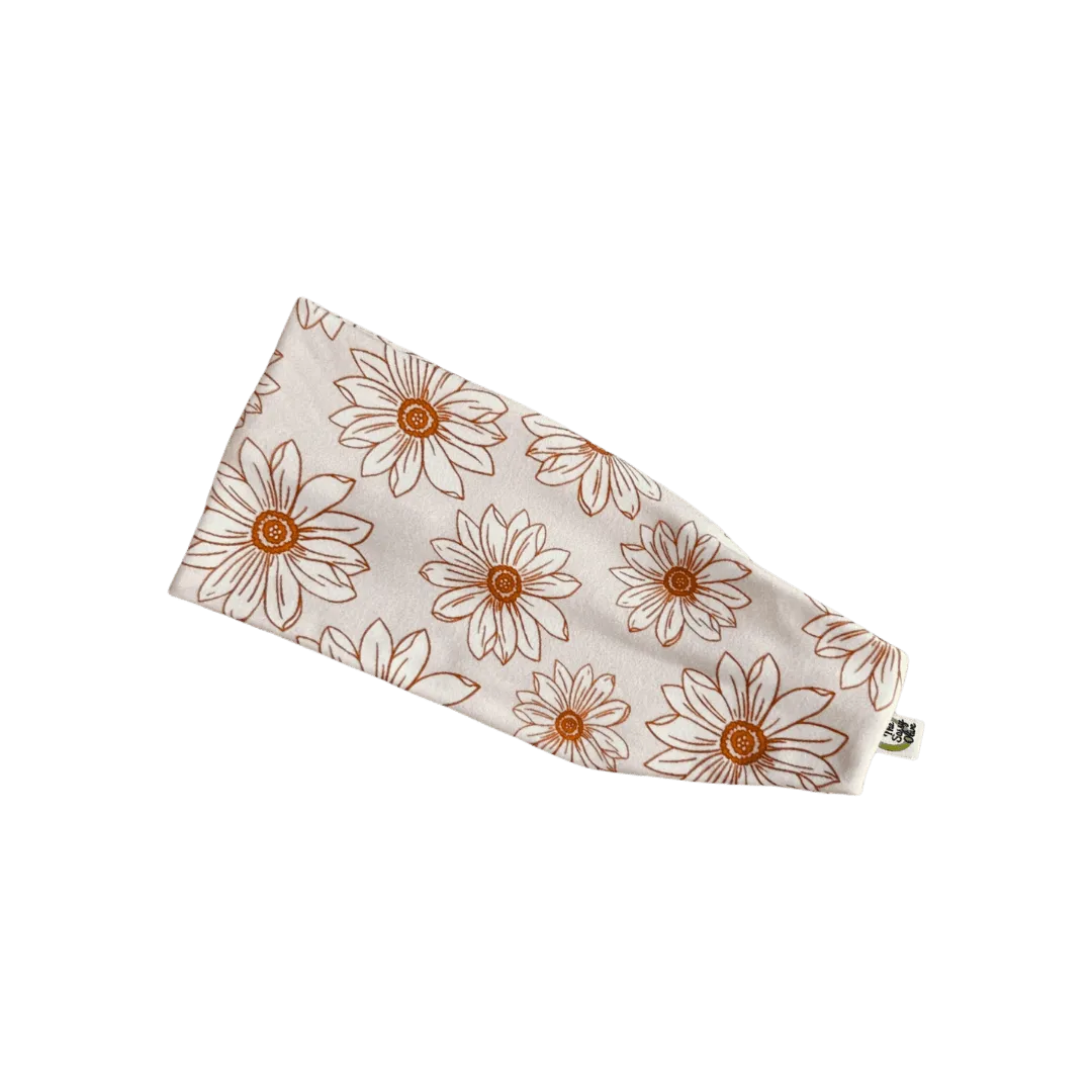 Neutral Daisies Stretch Headband