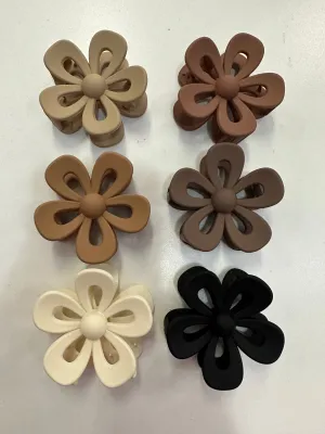 Neutral Flower Clips