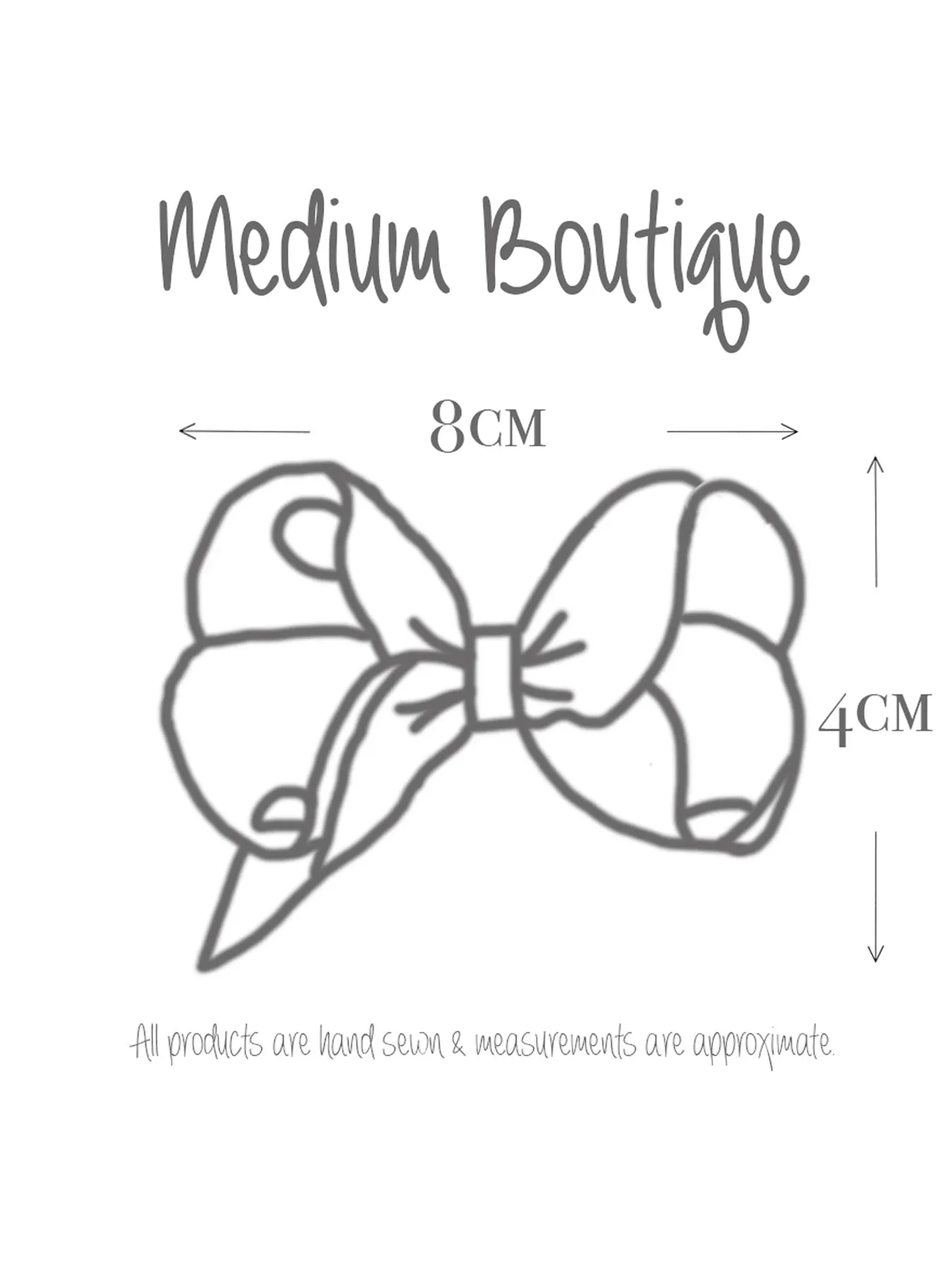 Neutral Reindeer Hair Bow