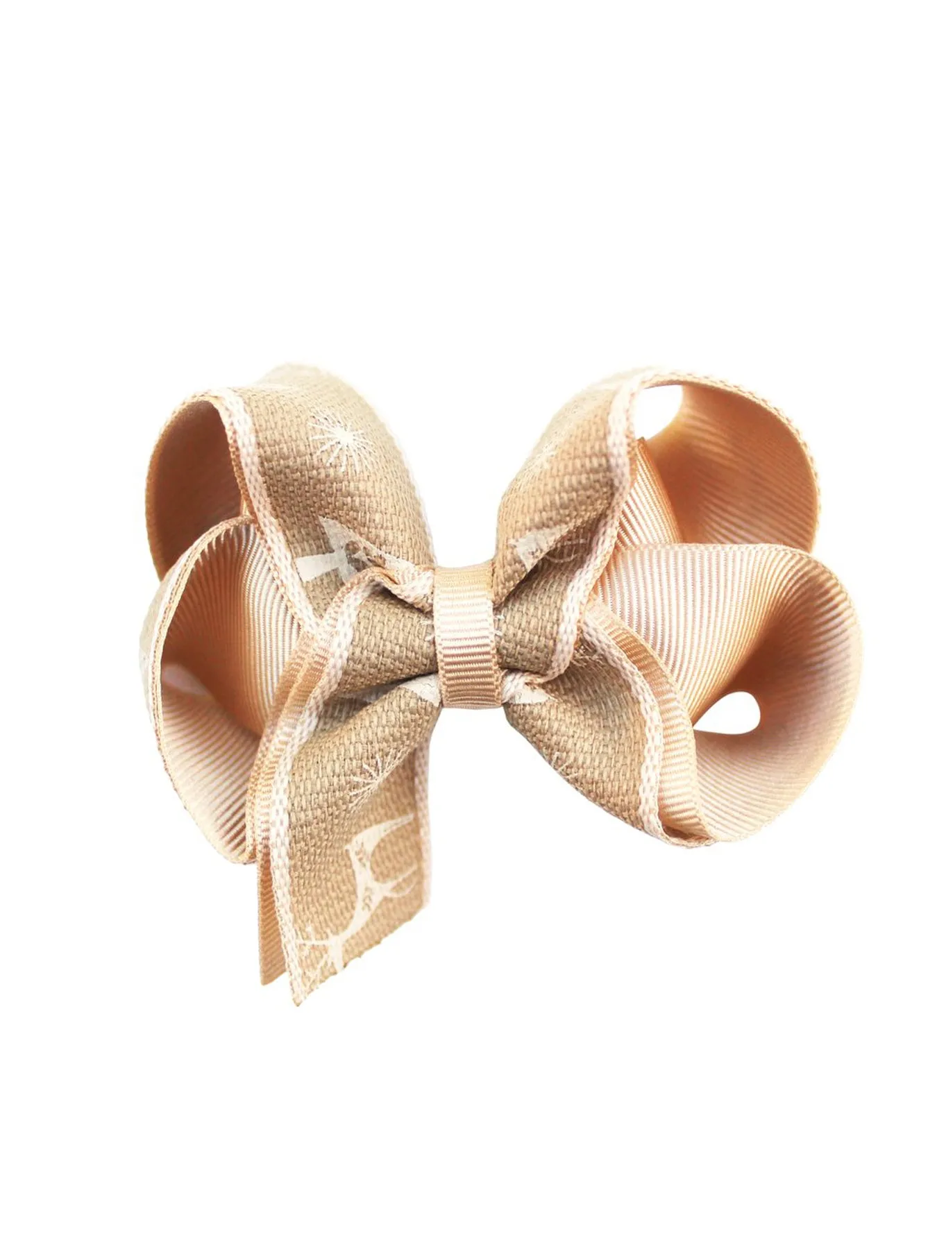 Neutral Reindeer Hair Bow