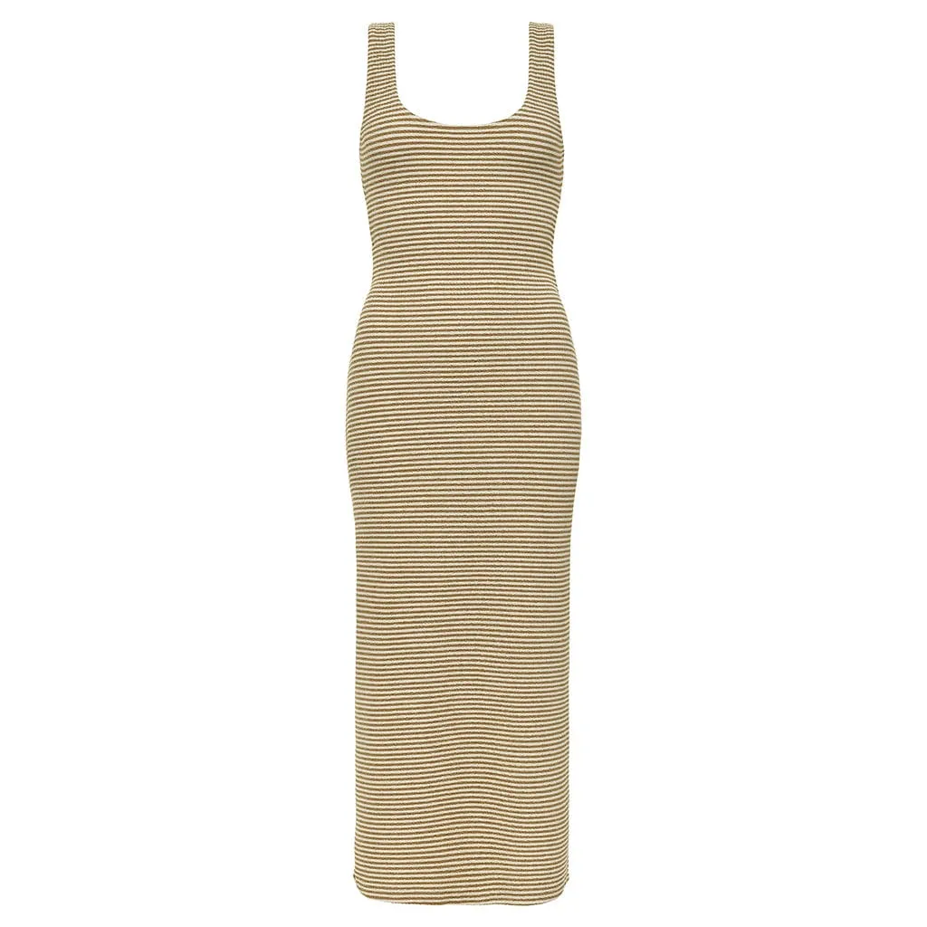 Neutral Stripe Mickie Dress