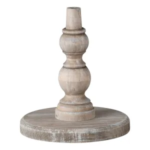 Neutral Wood Base For Topper
