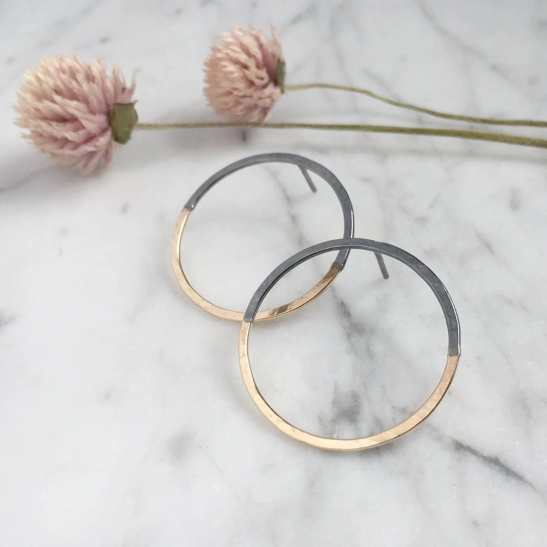 NEW! Half and Half Halo Stud Earrings by Shepherd's Run Jewelry