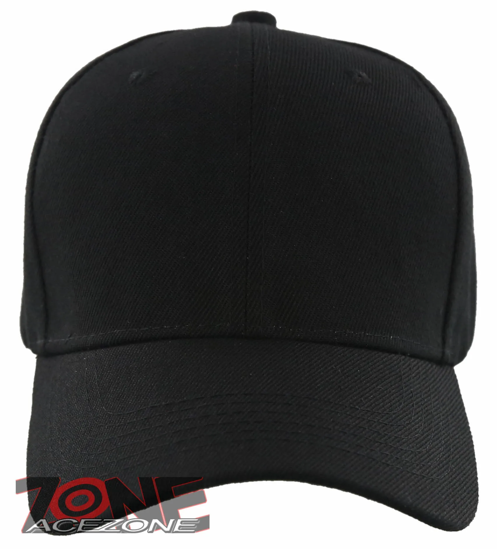 NEW! PLAIN SOLID ADJUSTABLE BASEBALL CAP HAT BLACK
