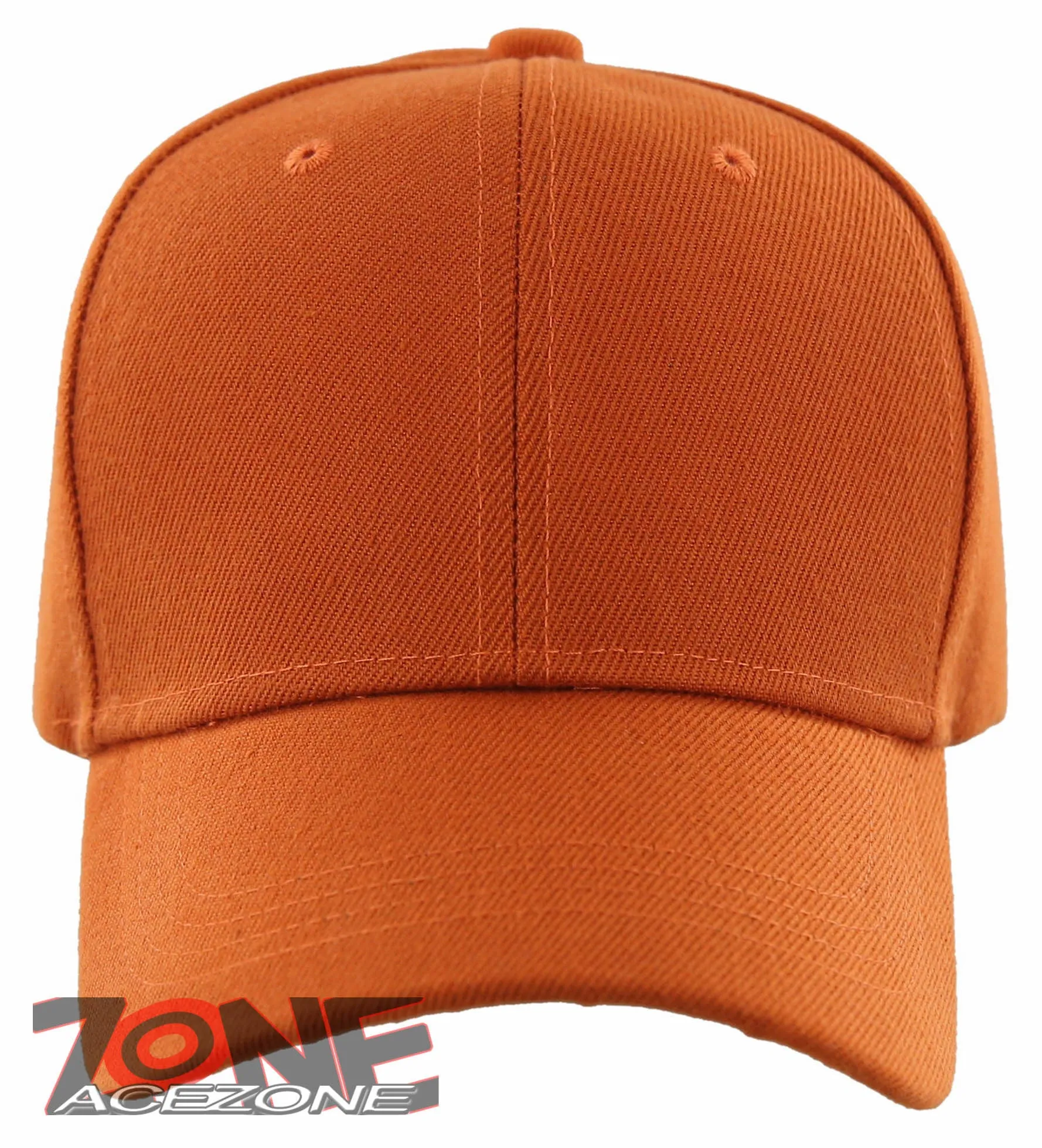 NEW! PLAIN SOLID ADJUSTABLE BASEBALL CAP HAT ORANGE