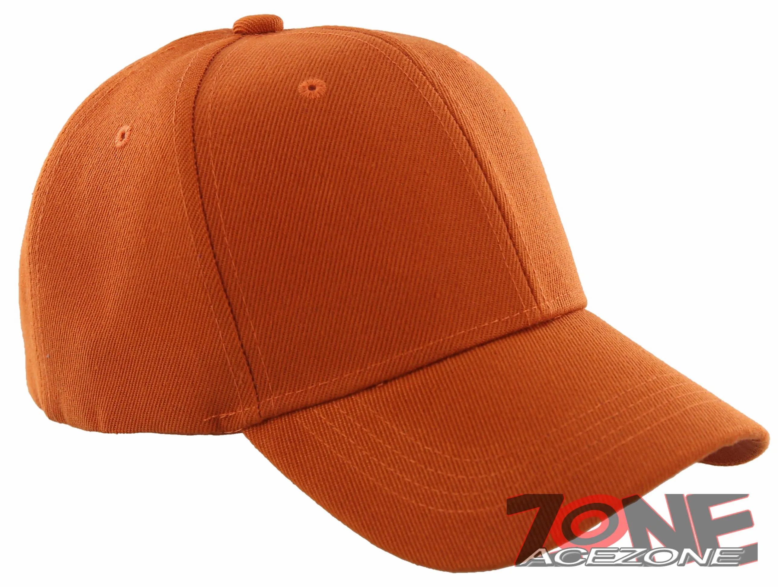 NEW! PLAIN SOLID ADJUSTABLE BASEBALL CAP HAT ORANGE