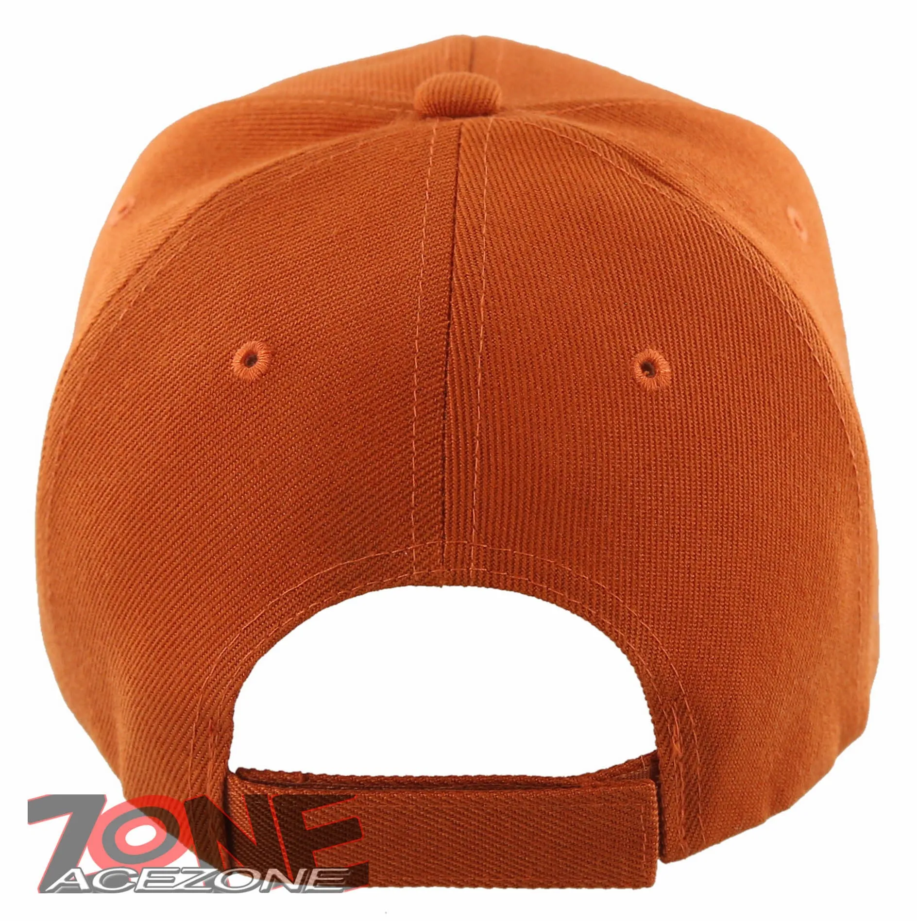 NEW! PLAIN SOLID ADJUSTABLE BASEBALL CAP HAT ORANGE