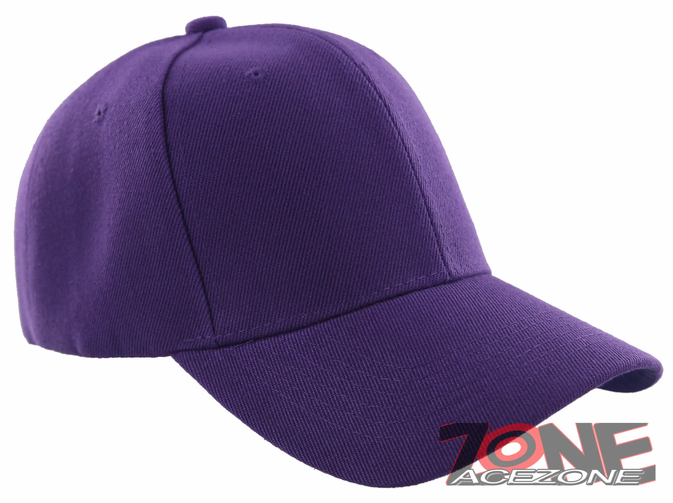 NEW! PLAIN SOLID ADJUSTABLE BASEBALL CAP HAT PURPLE