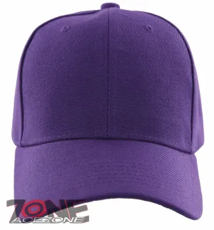 NEW! PLAIN SOLID ADJUSTABLE BASEBALL CAP HAT PURPLE