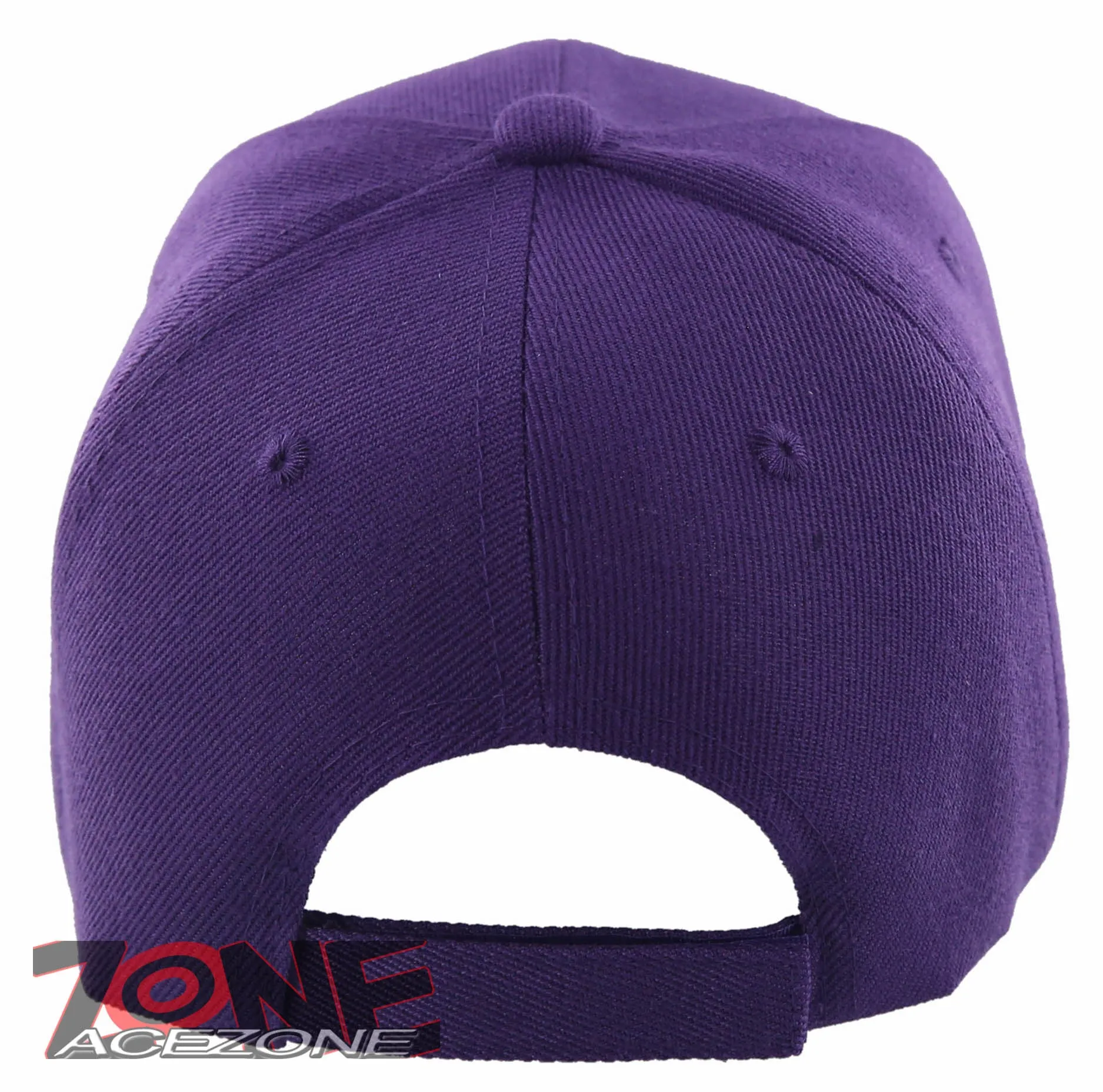 NEW! PLAIN SOLID ADJUSTABLE BASEBALL CAP HAT PURPLE