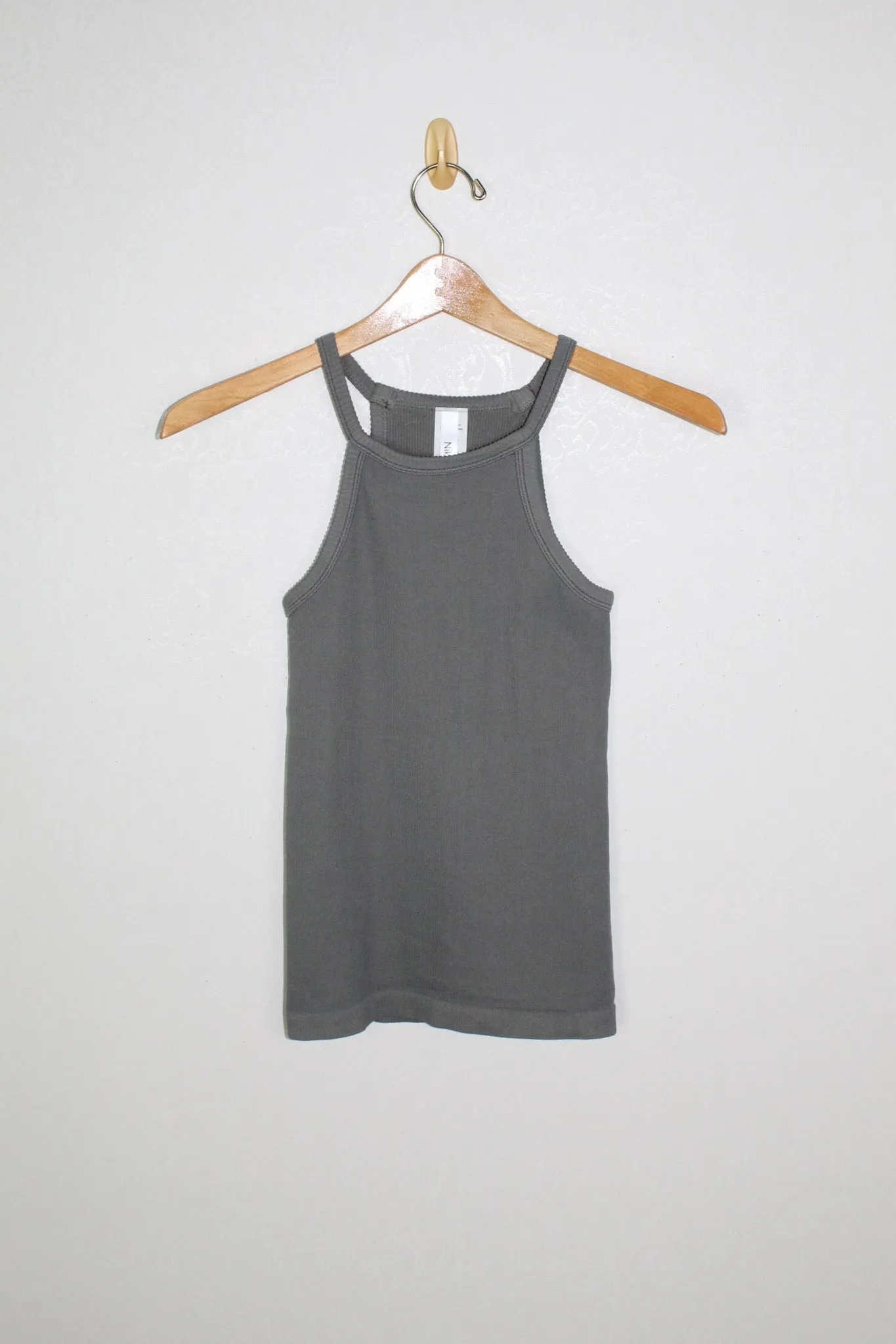 Nikibiki High Neck Ribbed Tank