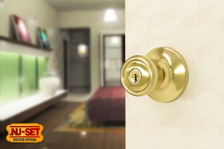 NuSet Builder Special: Keyed Alike Entry Door Knob (Brass)
