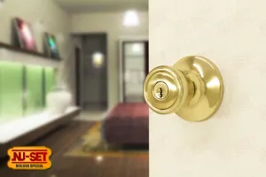 NuSet Builder Special: Keyed Alike Entry Door Knob (Brass)