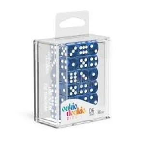 Oakie Doakie Dice D6 12 MM MARBLE - BLUE (36)
