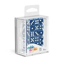Oakie Doakie Dice D6 12 MM MARBLE - BLUE (36)