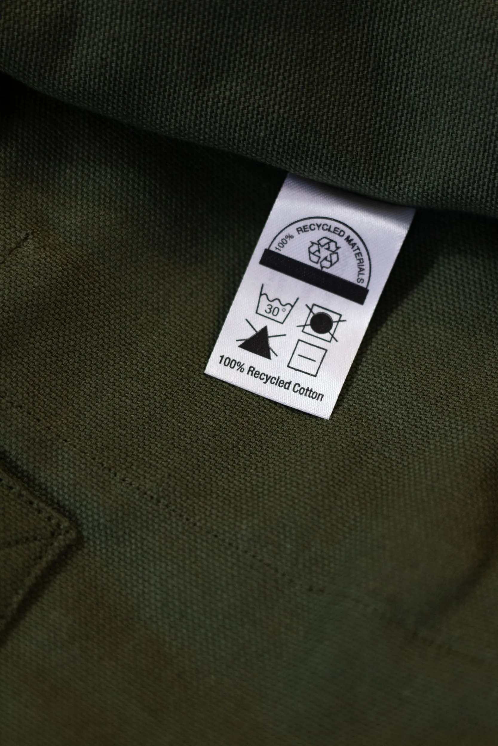 Olive 100% Recycled Cotton Everyday Tote - ESTd Logo