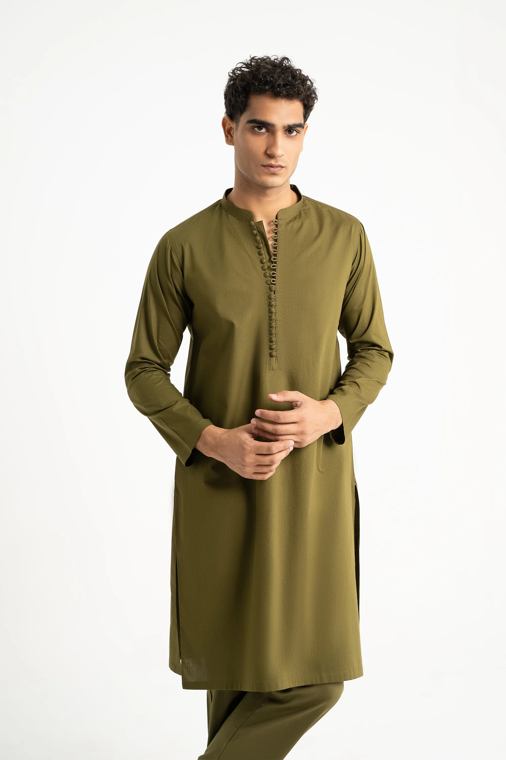 Olive Kurta Trouser