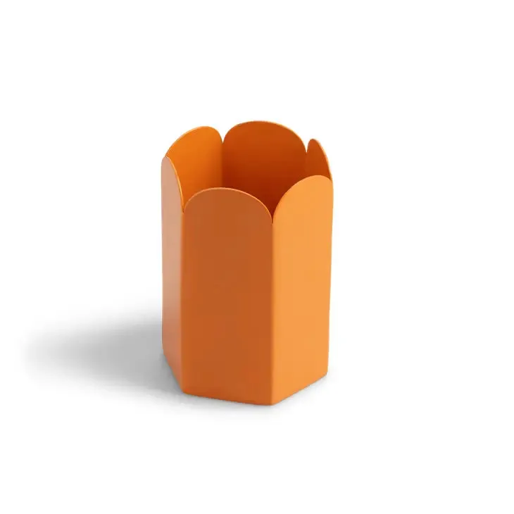 Orange Scallop Edge Pen Pot