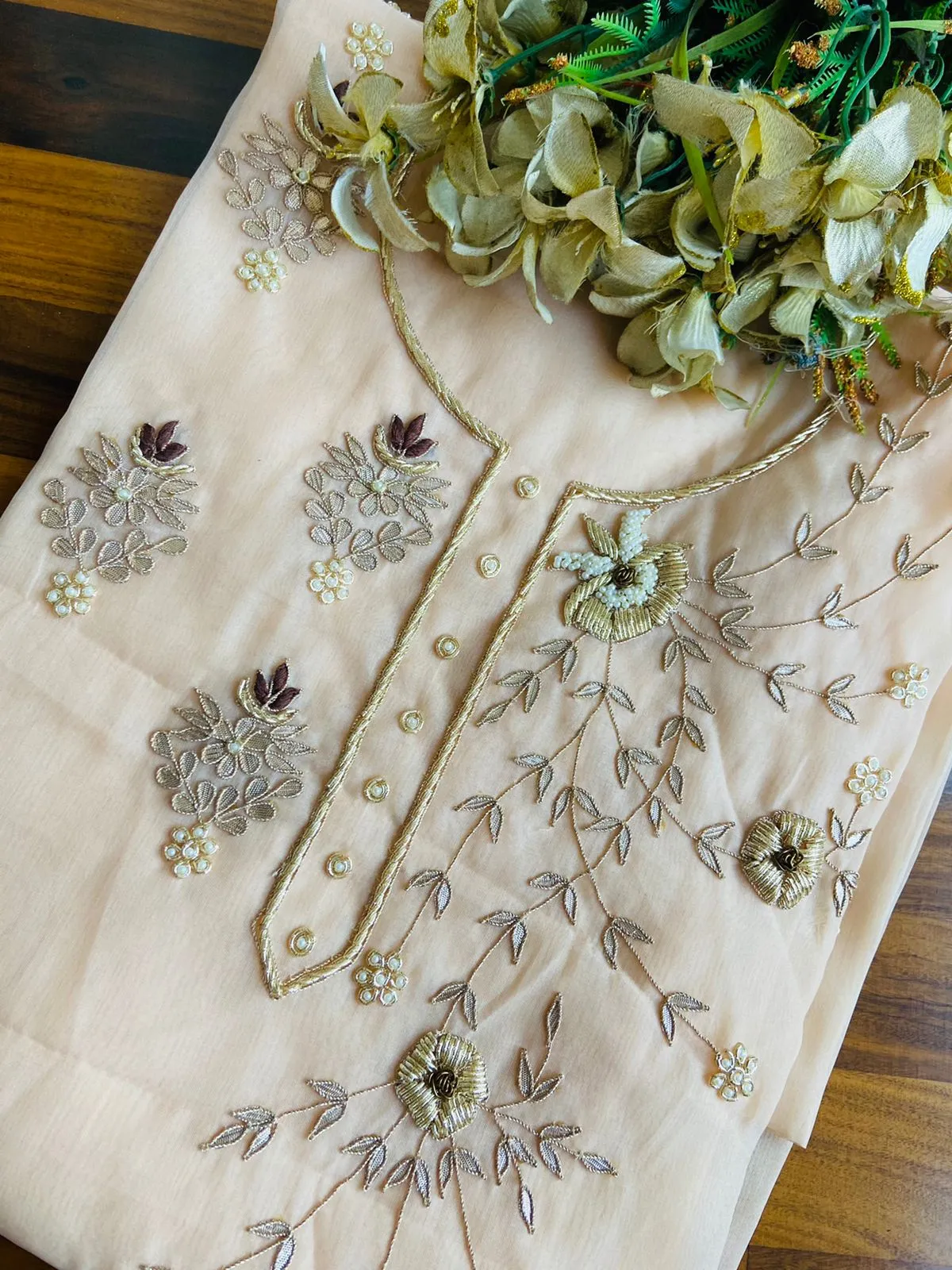 Organza Kurti In Cream