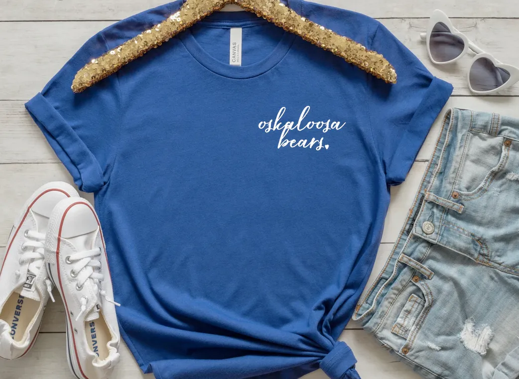 Oskaloosa Bears Cursive Pocket (M103)