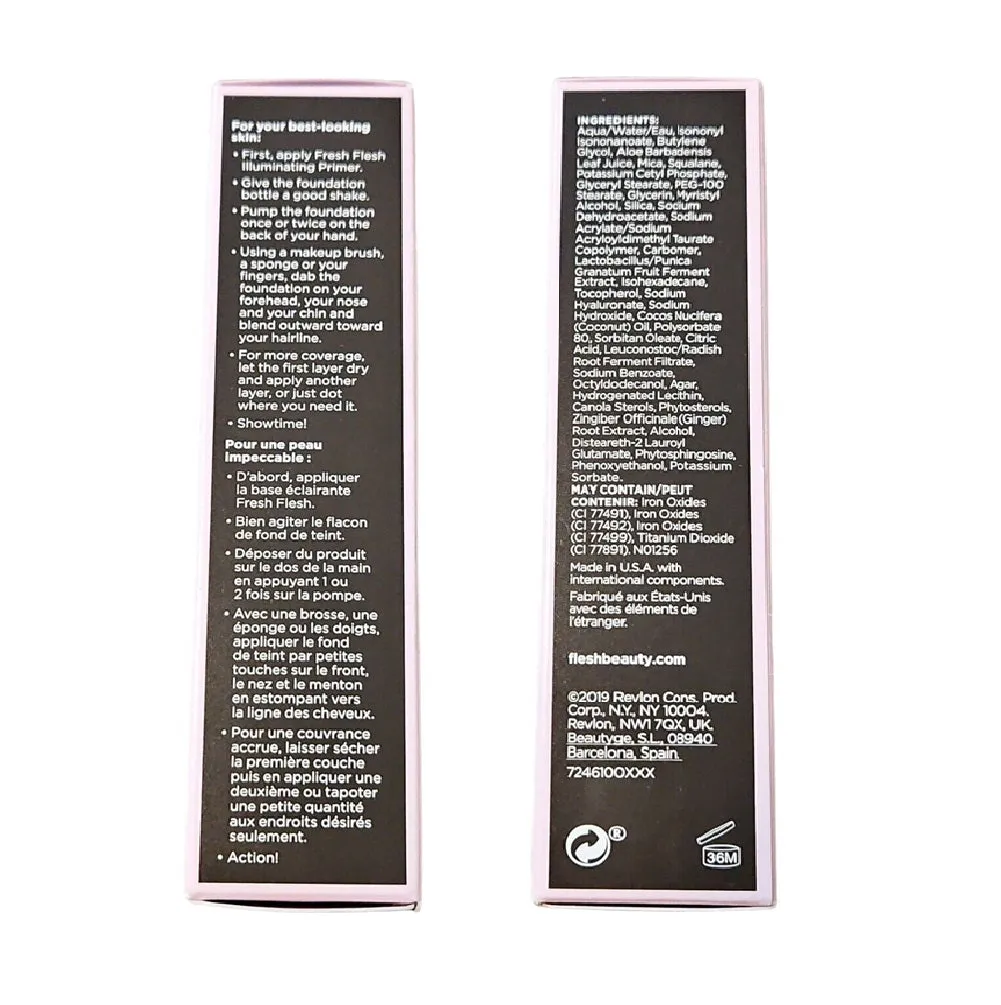 Pack of 2 flesh Pure Flesh Liquid Foundation, Froth Neutral 01