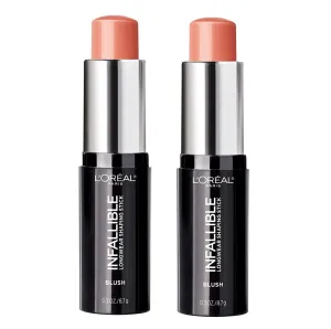 Pack of 2 L'Oreal Paris Infallible Longwear Blush Shaping Stick,  Cheeky Dimension #46